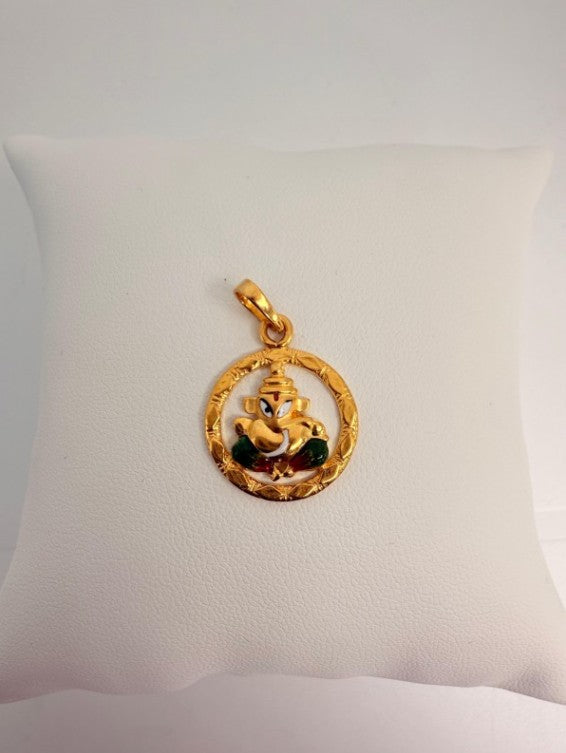 22KT GOLD GANESH CHARM 2.7GM