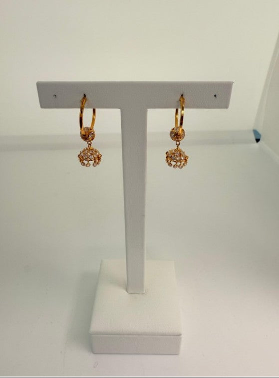 22KT GOLD HOOP EARRINGS 4.3 GM