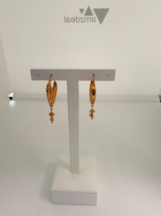 22KT GOLD HOOP EARRINGS 9.8 GM