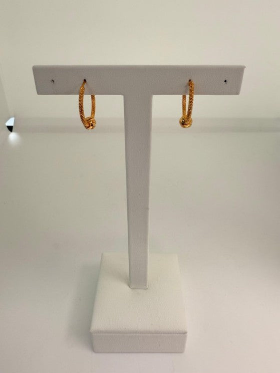 22KT GOLD HOOP EARRINGS 2.4 GM