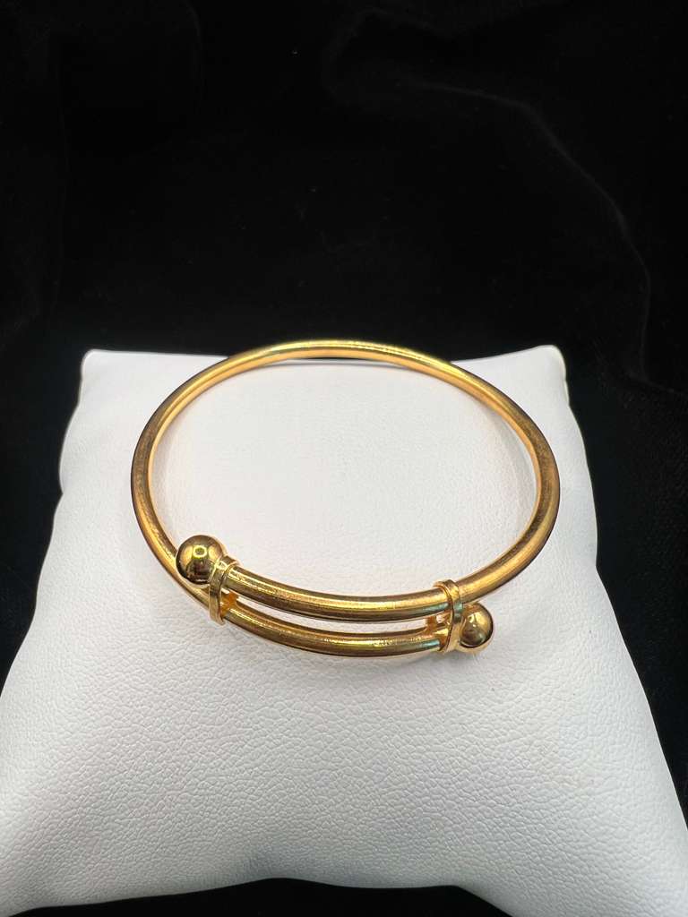 22KT Gold Baby Bangle with Classic Design 6.4GM