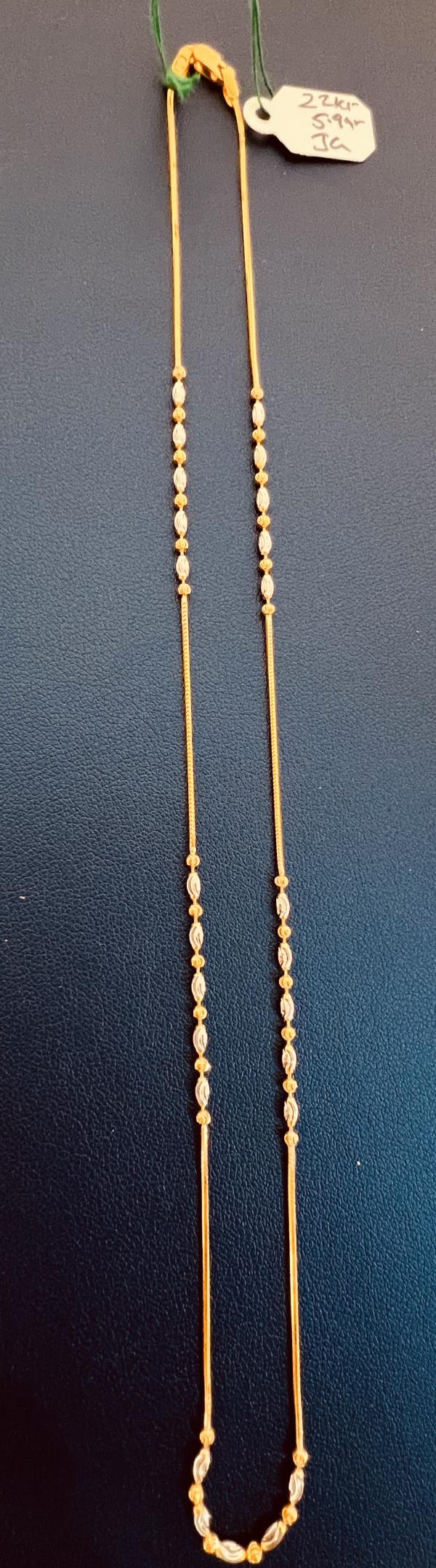 22KT GOLD CHAIN 17" TWO TONE 5.9GM