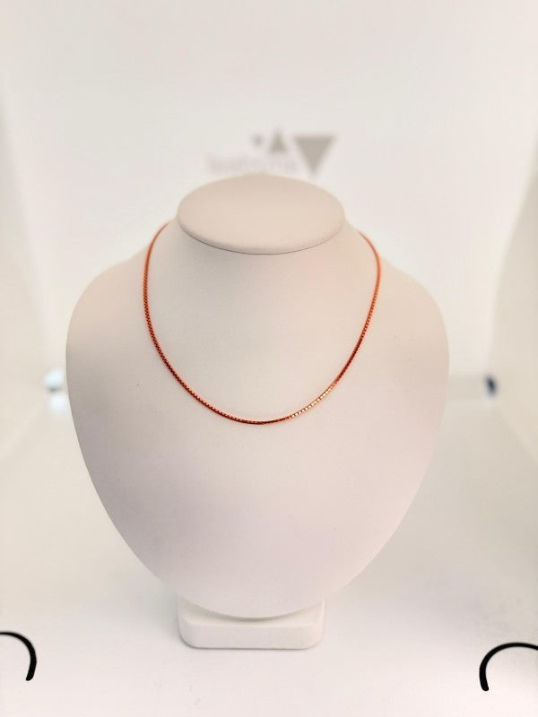 22KT ROSE GOLD BOX CHAIN 8.1 GM