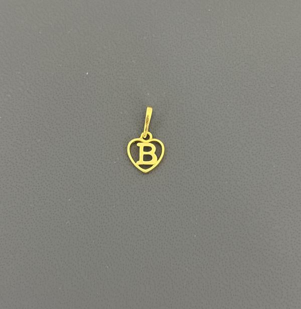 22KT GOLD INTIAL B 0.7GM