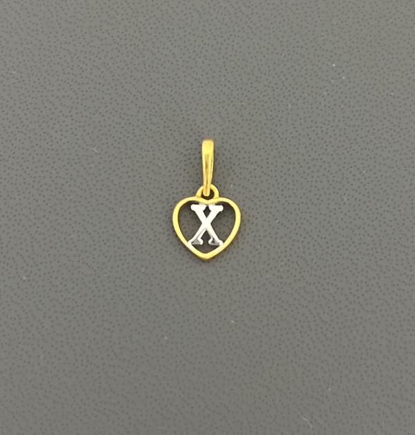 22KT Gold Initial X 0.7GM