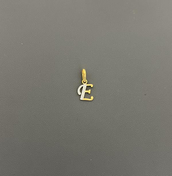 22KT Gold Twotone Initial E 1.6GM