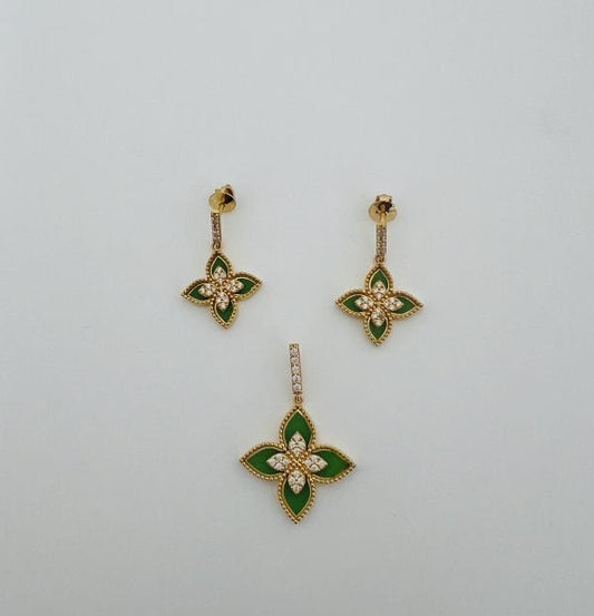 22KT Gold Color Stone Set 13GM