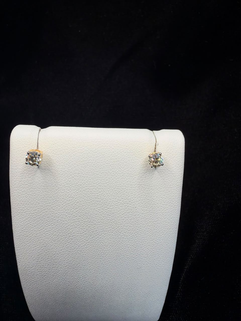 Round Diamond Solitaire Stud Earrings 0.48CT