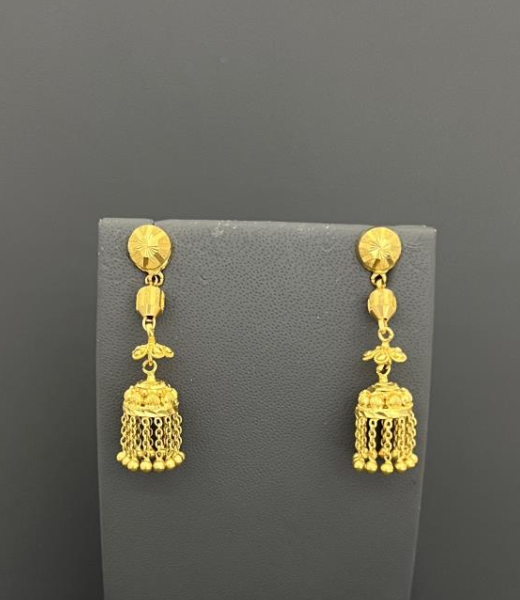 22KT GOLD JUMKY EARRINGS 6.5GM