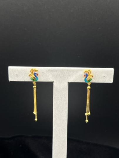 22KT GOLD DANGLE EARRINGS 3.2 GM