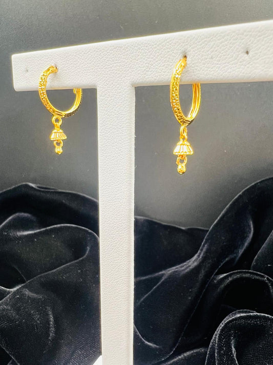 22KT Mini Jhumki Huggie Earrings 2.2gm