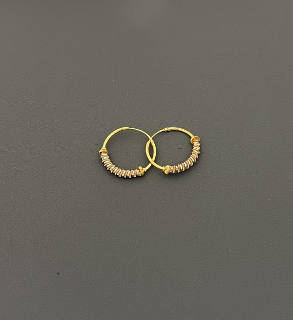 22KT Gold Hoop Earrings 6.6GM