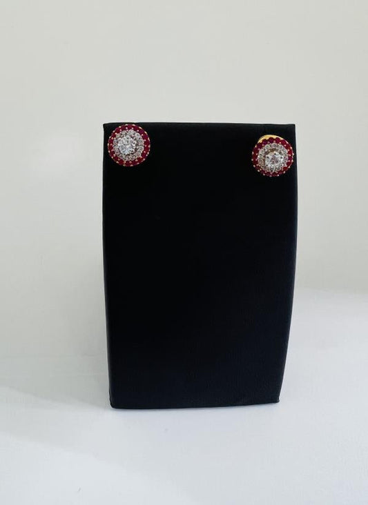 22KT Gold CZ Earrings 3.5GM