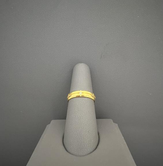 22KT GOLD CZ STONE LADIES WEDDING BAND 5.2GM