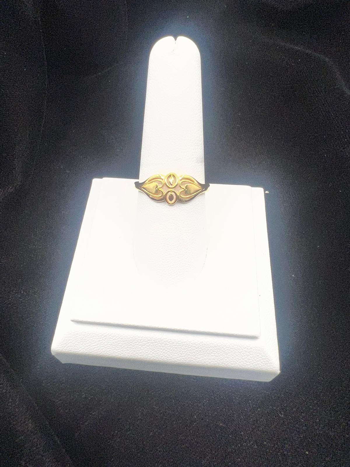 22K Gold Heart Motif Ring 2.2 GM