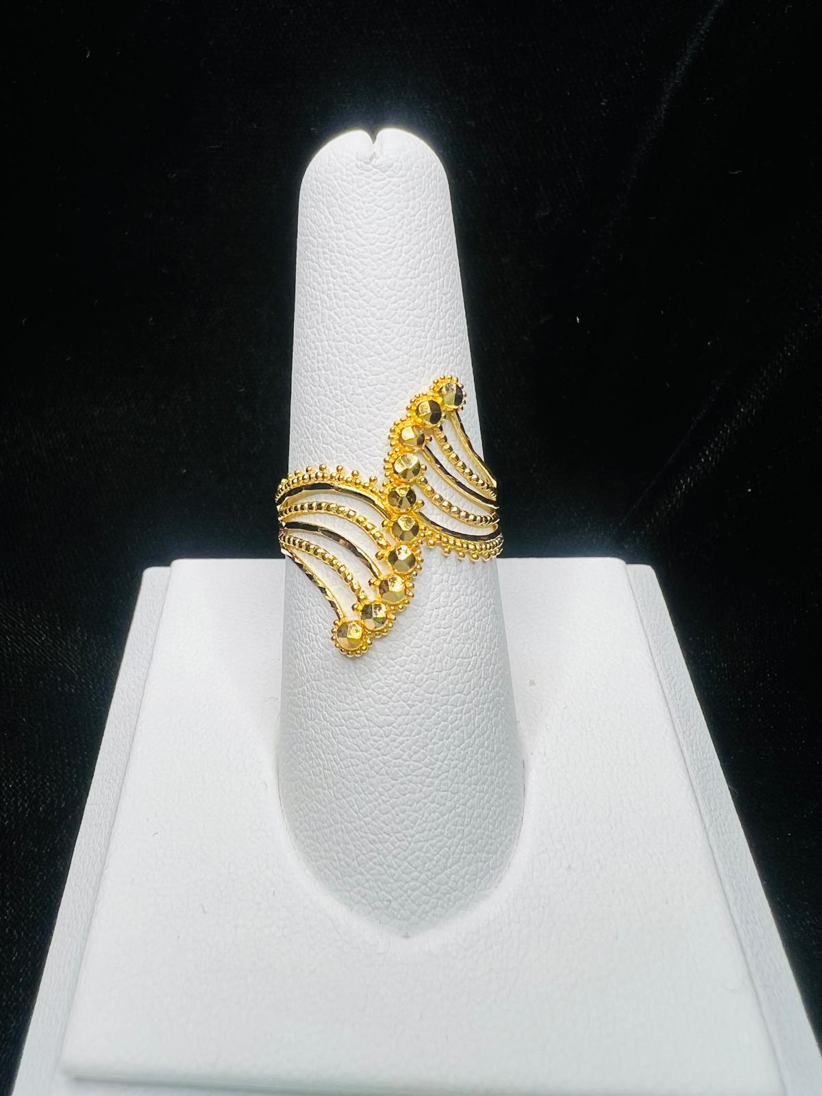 22KT Gold Wing Statement Ring 3.4gm