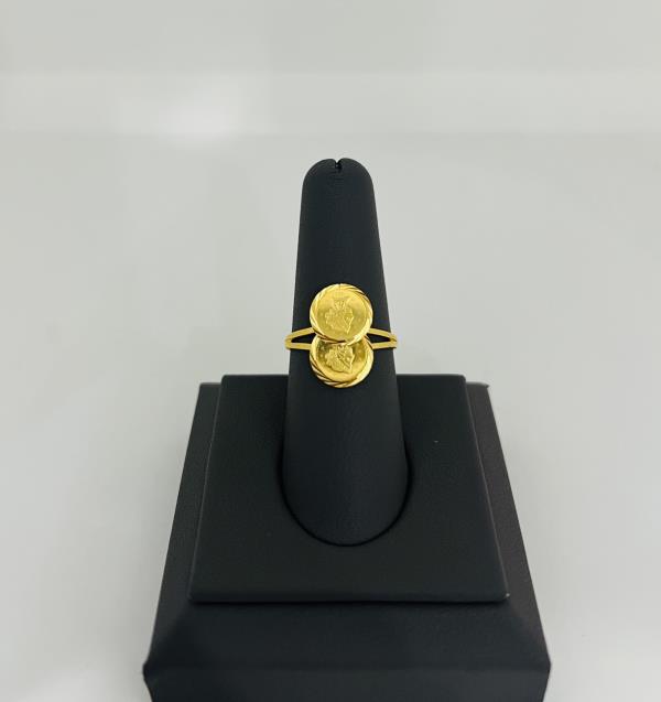 22KT Gold Ladies Coin Ring 2.5GM