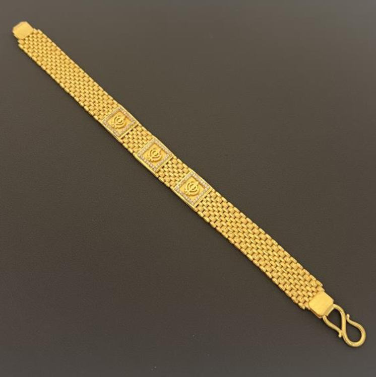 22KT GOLD MENS 8" BRACELET 43.6GM