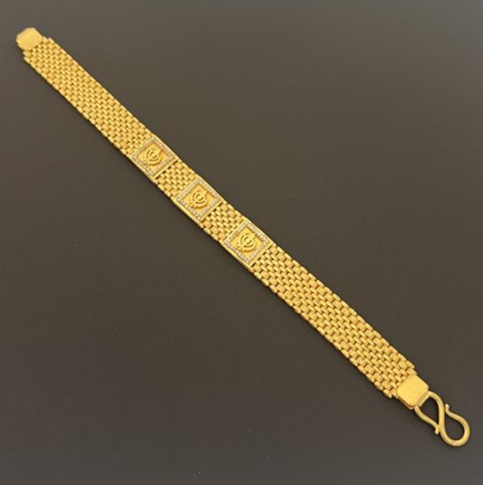 22KT Gold Mens Bracelet 25.20 GM