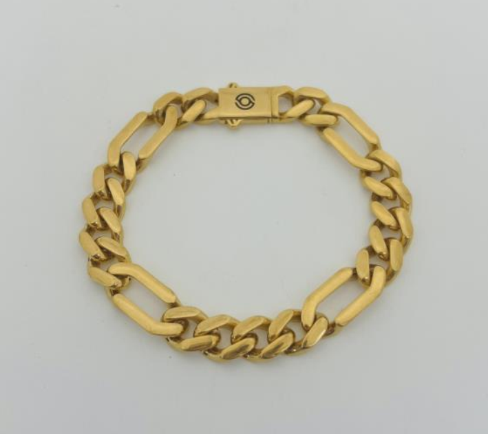 22KT GOLD MENS 8" BRACELET 26.3GM
