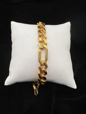 Men's Bracelet - 22K Gold - large links - Custom