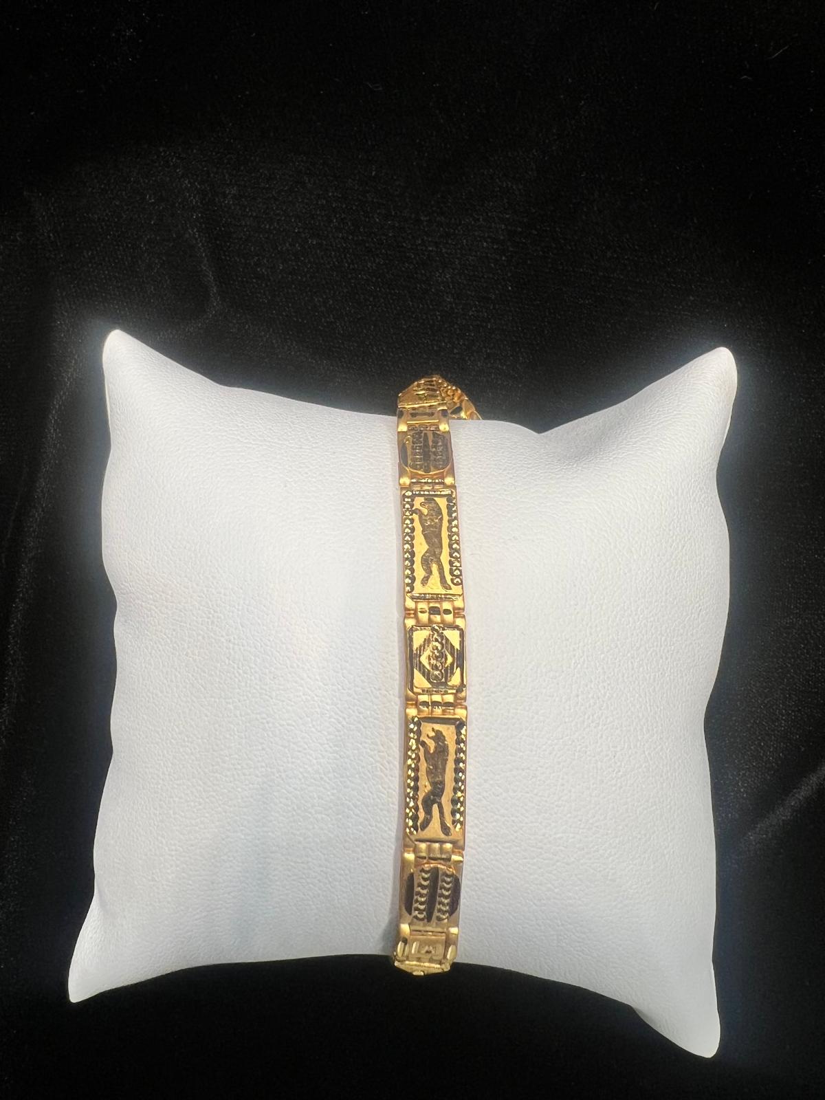 22KT Gold Men’s Panther Link Bracelet 10.1gm