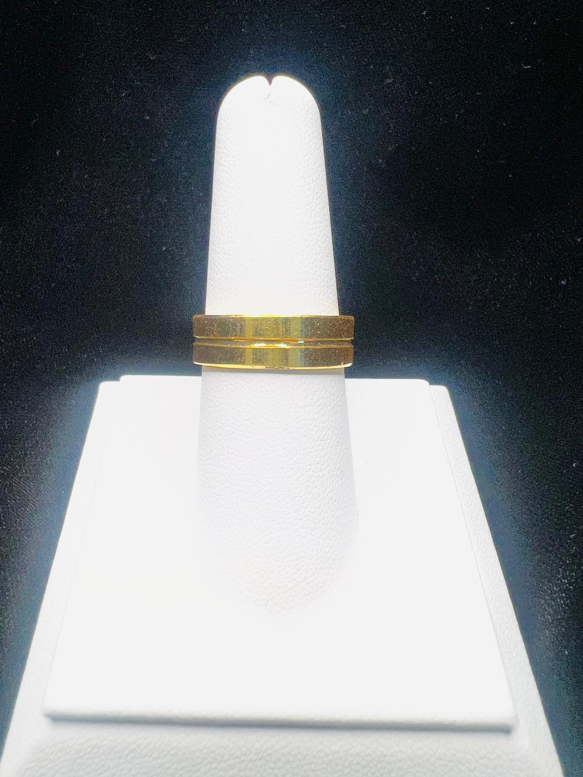 22KT Gold Men’s Double Groove Band Ring 8.2gm
