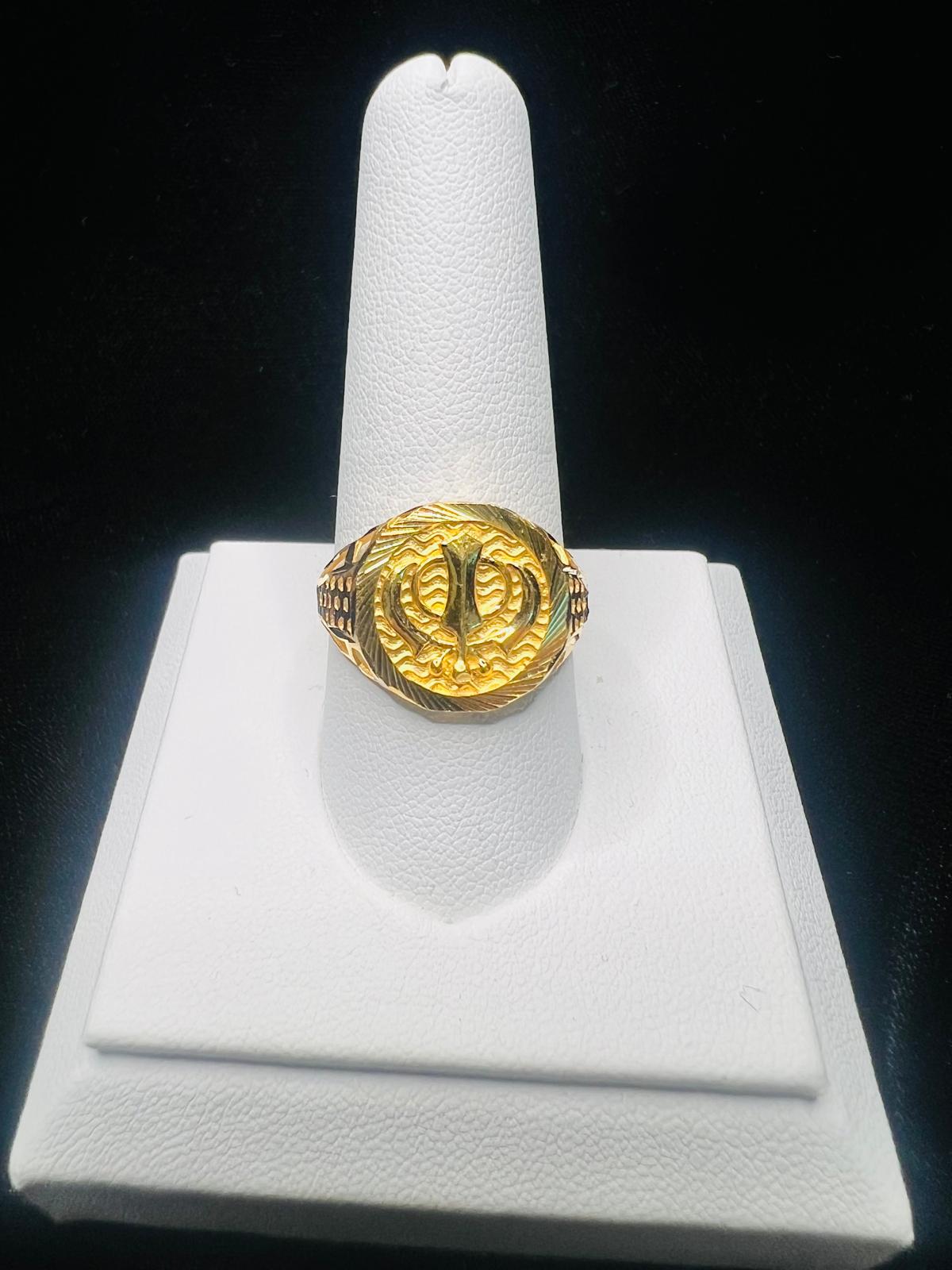 22KT Gold Men’s Khanda Statement Ring 4.30gm