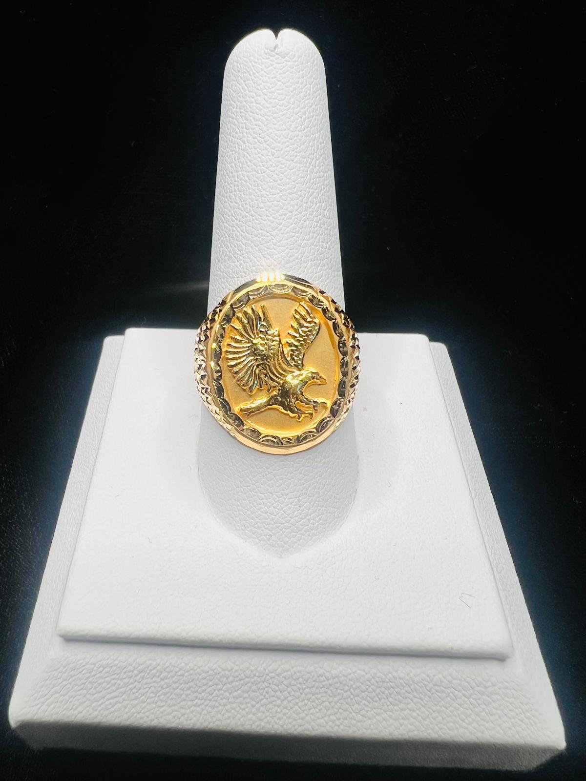 22KT Gold Men’s Eagle Statement Ring 9.8gm