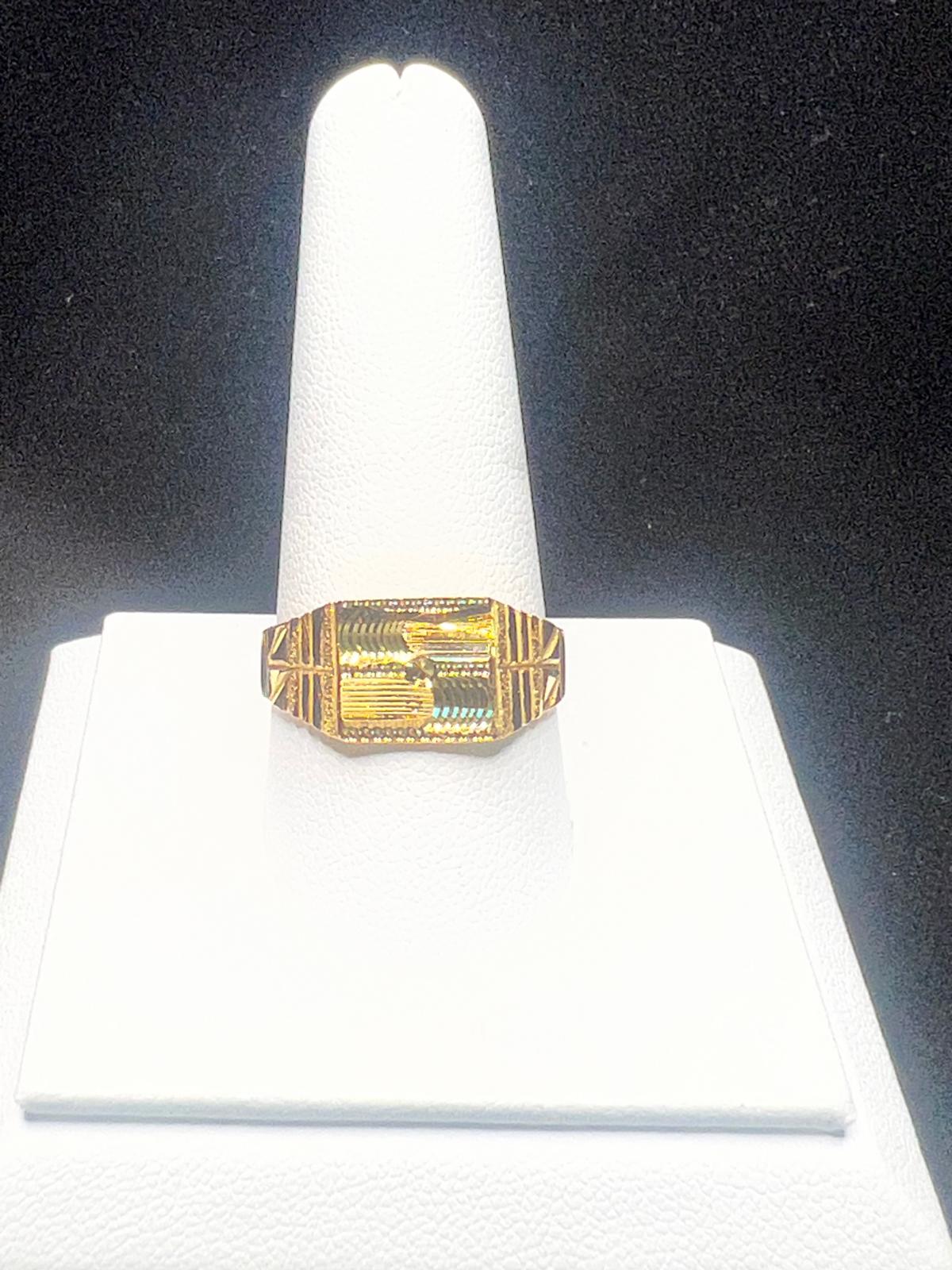 22KT Gold Men’s Geometric Square Ring 3.3gm