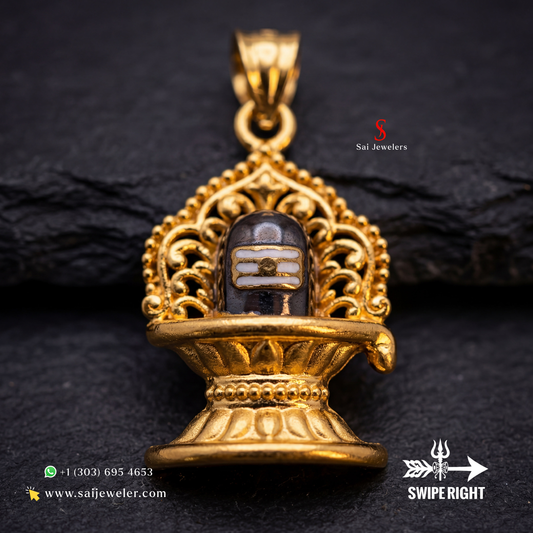 22KT Gold Shiva Ling Charm 5GM