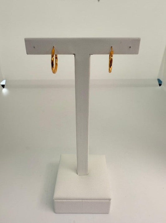 22KT GOLD HOOP EARRINGS 1.7 GM