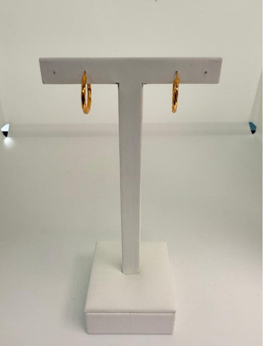 22KT GOLD HOOP EARRINGS 3.4 GM
