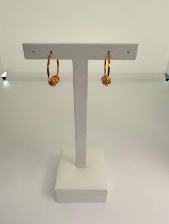 22KT GOLD HOOP EARRINGS 4.2 GM