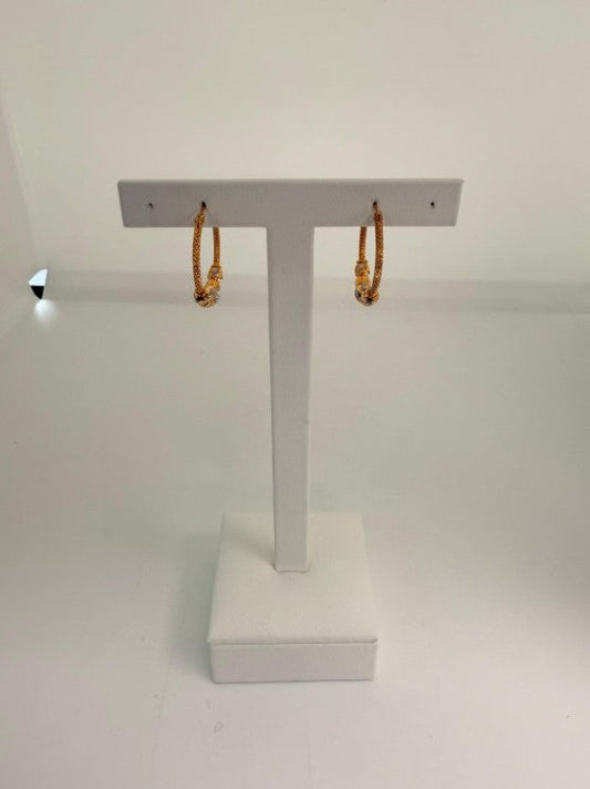 22KT GOLD HOOP EARRINGS 4.0 GM