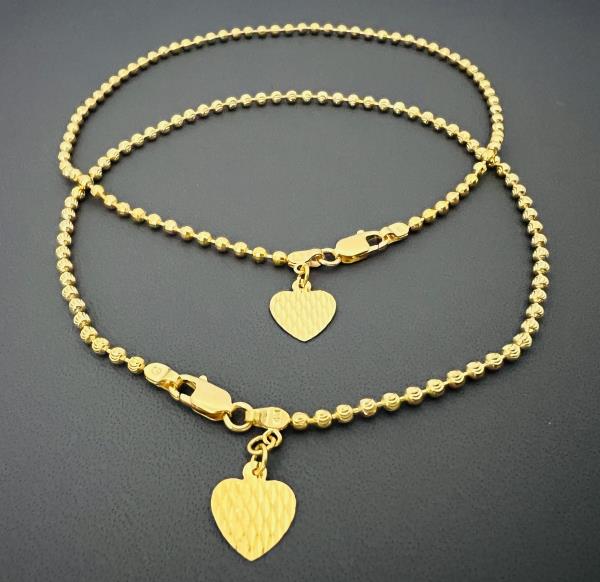 22KT GOLD ANKLET ONLY ONE 9" 7.8GM