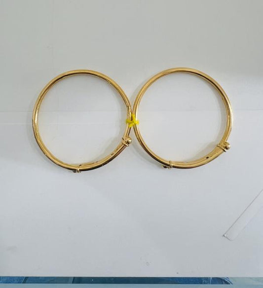 22KT GOLD PAIR OF BABY BANGLES 10.9GM