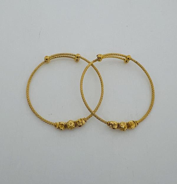 22KT GOLD BABY  BANGLES EACH 4.6GM