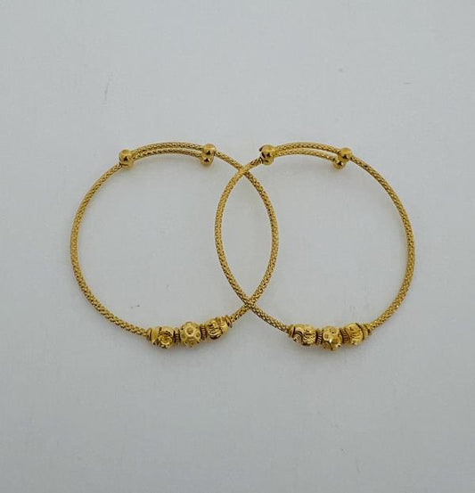 22KT GOLD BABY  BANGLES EACH 4.6GM