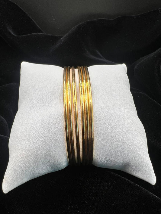 22KT Gold Classic Thin Bangles 10.4gm (each)