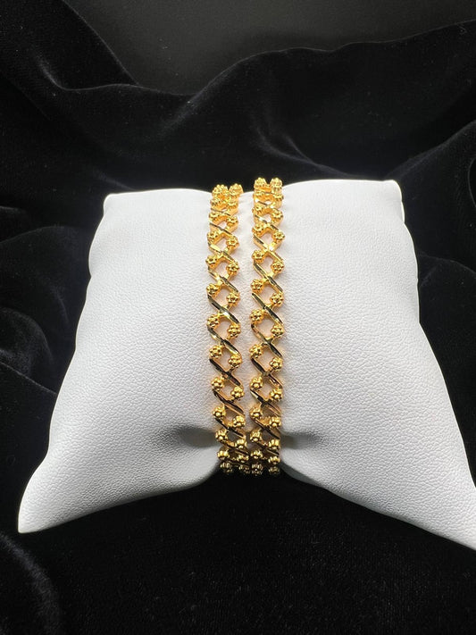 22KT Gold Cut Spiral Bangles 12.05gm (each)