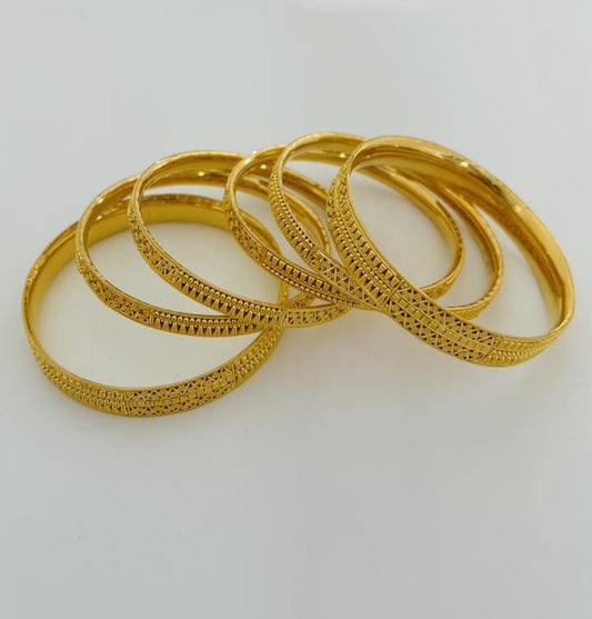 22KT GOLD SET OF 2 BANGLES EACH 18.7GM