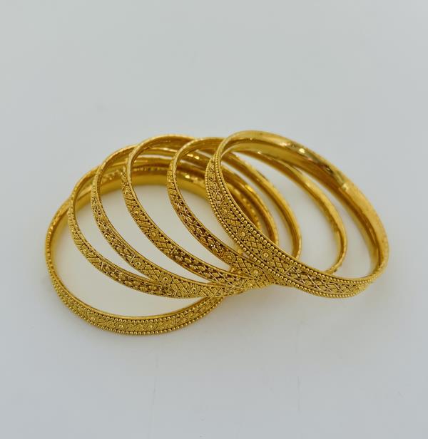 22KT GOLD SET OF 2 BANGLES EACH 21GM