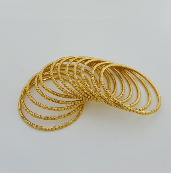 22KT GOLD SET OF 12 BANGLES EACH 8.6GM