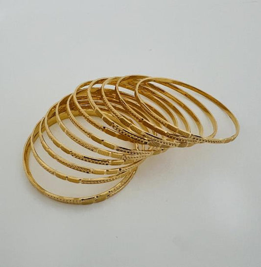 22KT GOLD BANGLES EACH 10.5GM