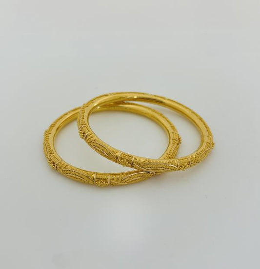 22KT GOLD BANGLES EACH 24.7GM