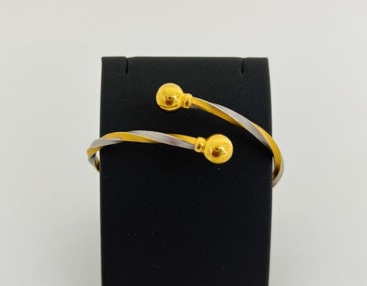 22KT GOLD TWO TONE BRACELET 18.7GM