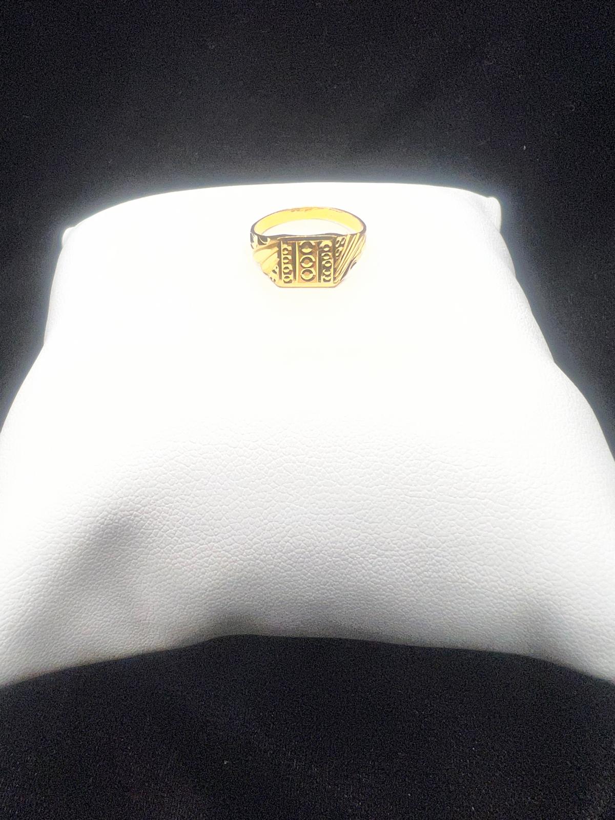 22KT Gold Baby Geometric Signet Ring 1.2gm