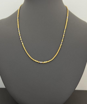 22KT GOLD TWO TONE CHAIN  9.2GM 18
