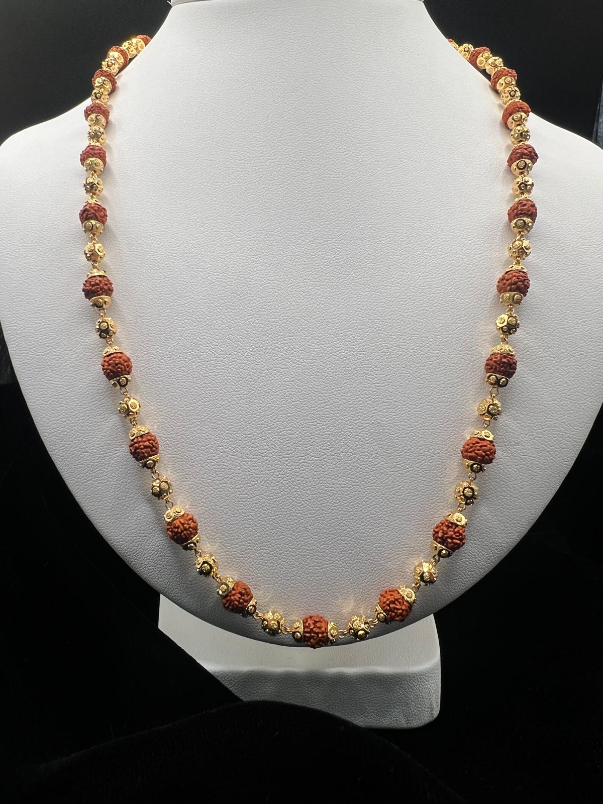 22KT Rudraksha Chain 34.2 GM